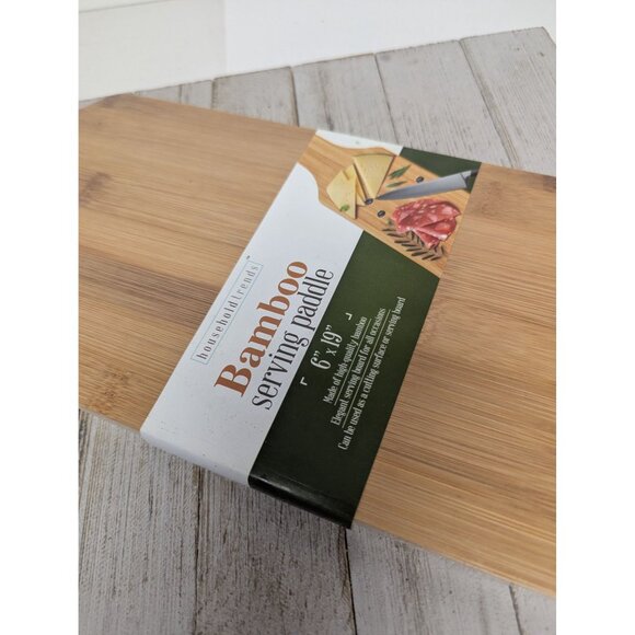 Household Trends Bamboo Cutting Board Paddle 6" X 19" - Picture 2 of 6